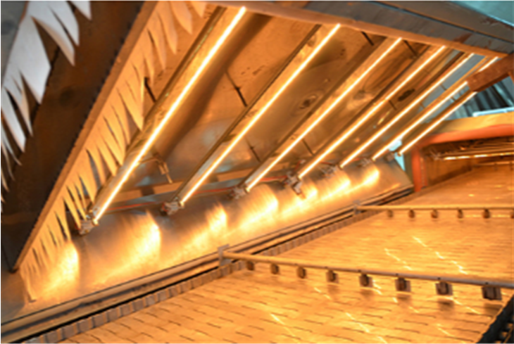 replacement infrared lamp for cafe kitchen oven